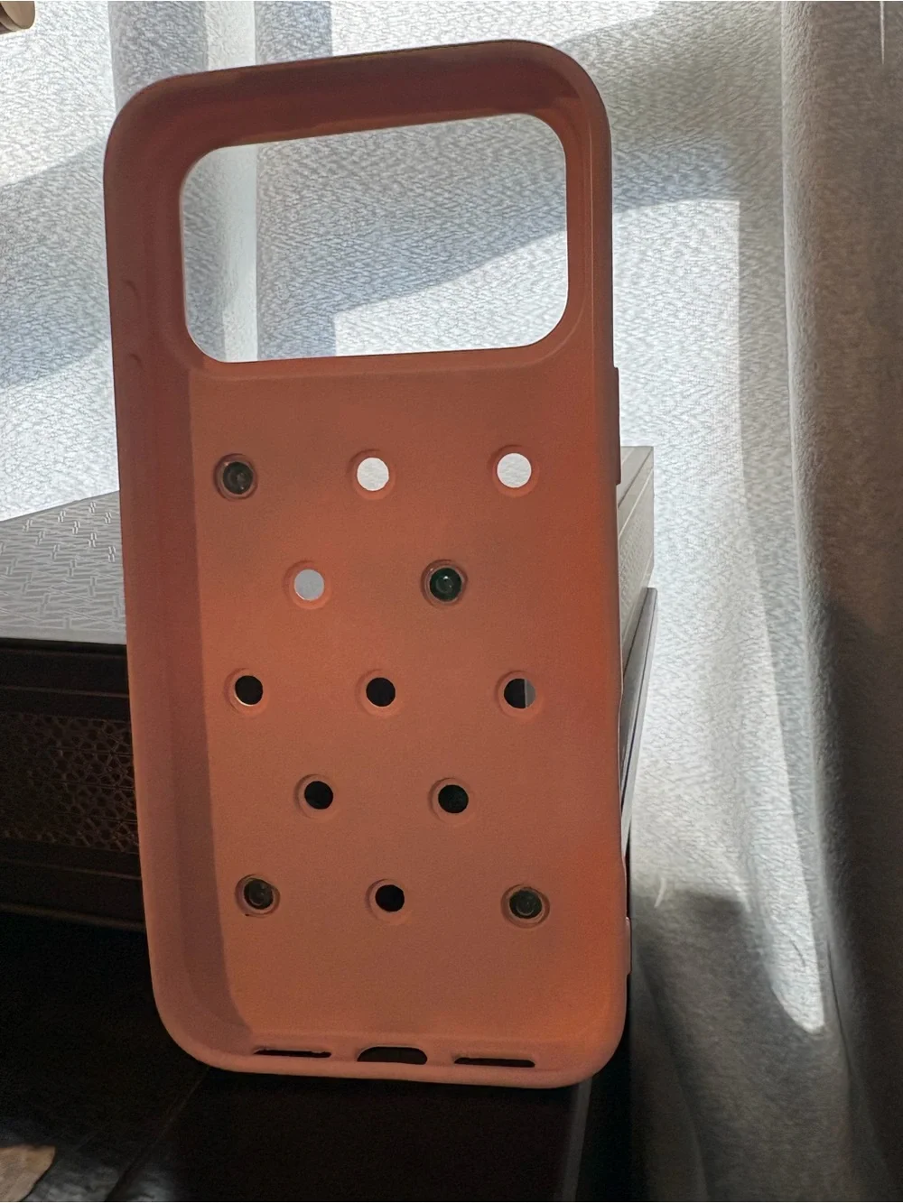 Pink Cartoon Silicone Phone Case with Decorative Charms